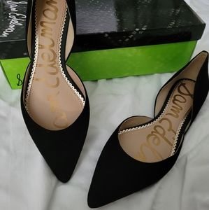 Sam Edelman Black Suede d'Orsay Flats NIB